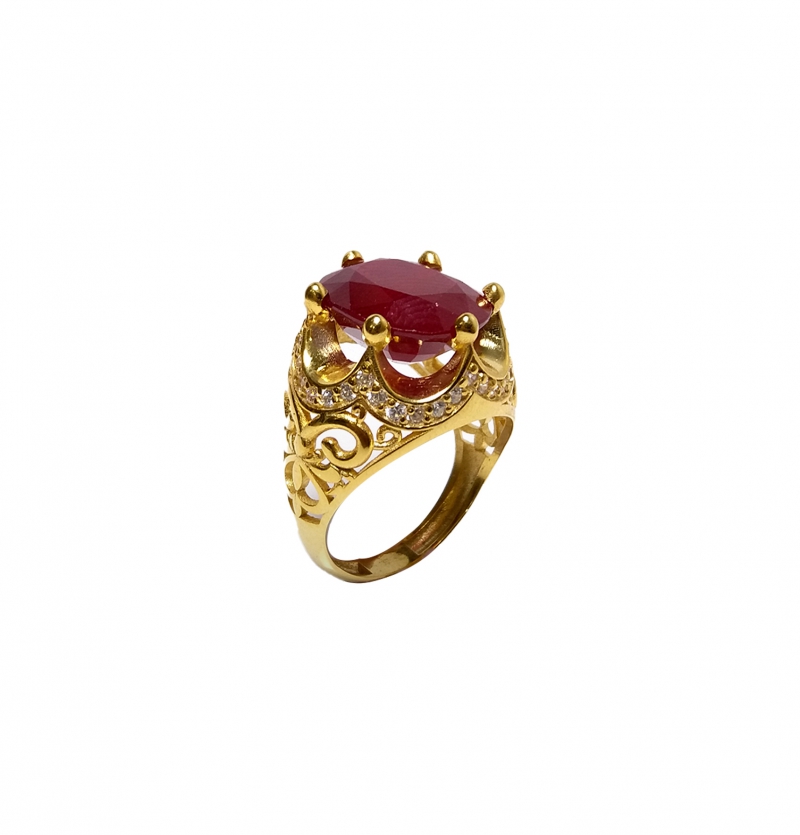 انگشتر یاقوت طلا کد 105