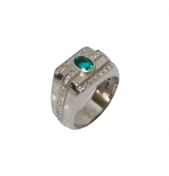 انگشتر مردانه زمرد کد 140