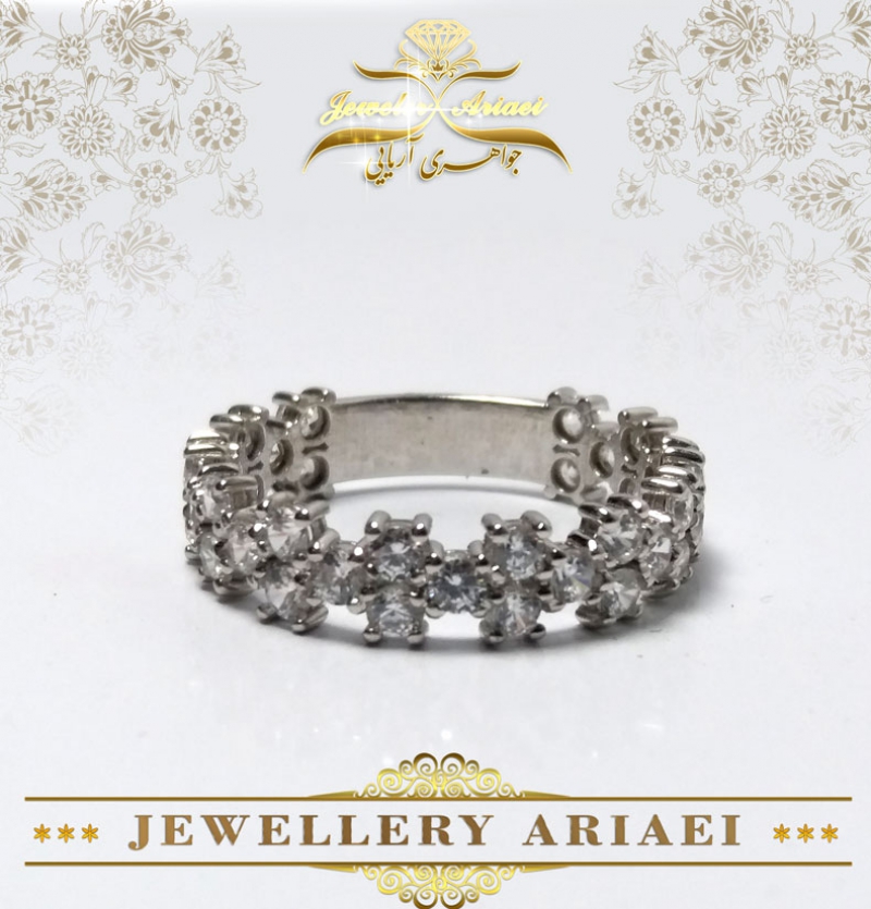 انگشتر جواهر چهار پر کد 158