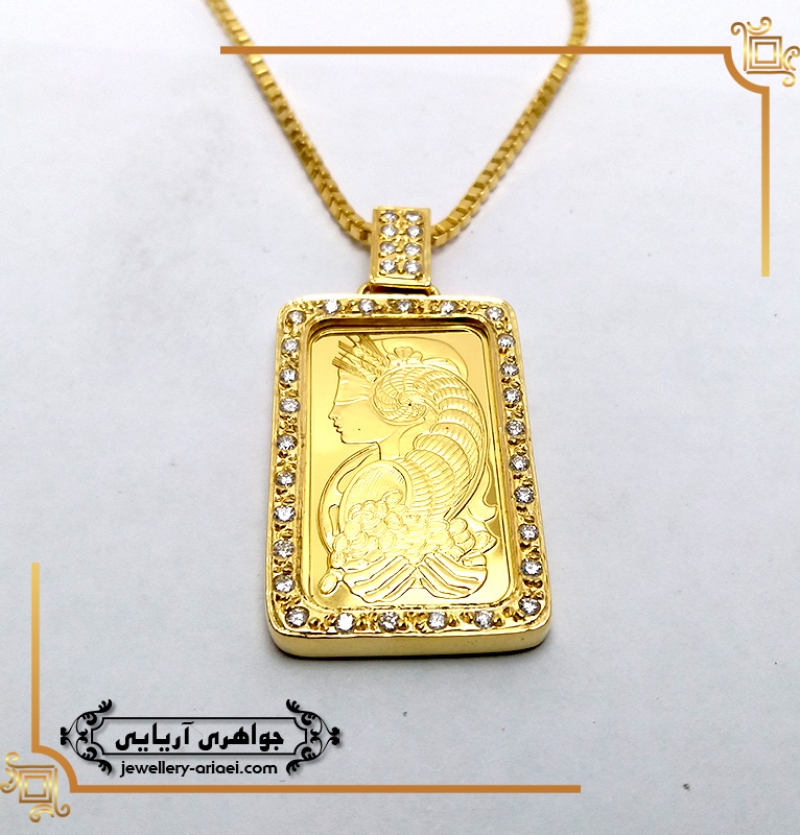 مدال قاب اونس طلای زرد کد 247