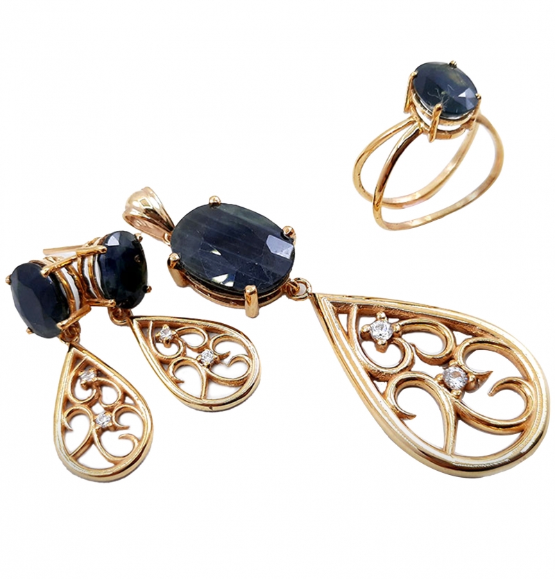 نیمست طلای زرد مدل آویز اشک