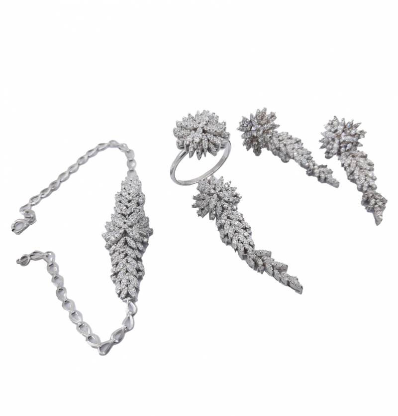 نیم ست سفارشی نقره مدل زرح مارکیز