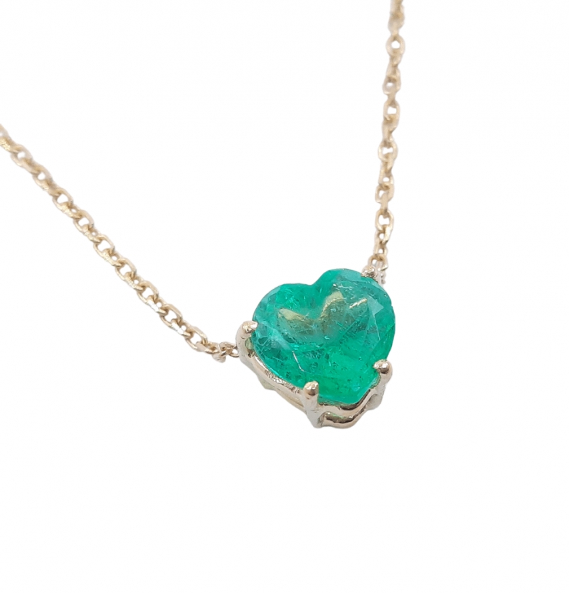 مدال طلا زنانه زمرد طبیعی