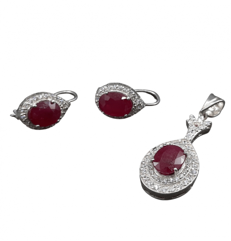 نیم ست یاقوت قرمز