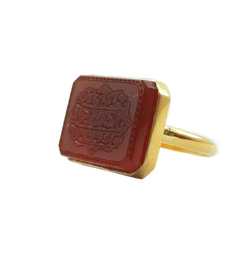 انگشتر عقبق حکاکی ناد علی