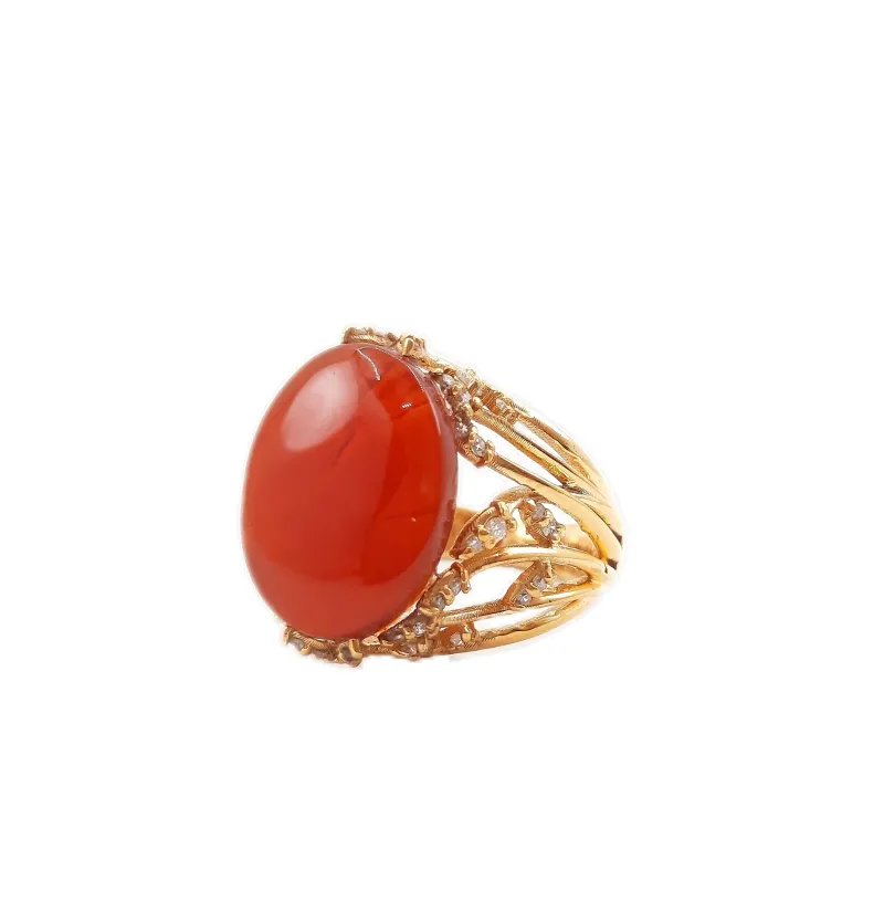 انگشتر عقیق یمنی مدل آرزو