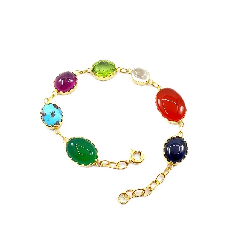 دستبند طلا هفت جواهر