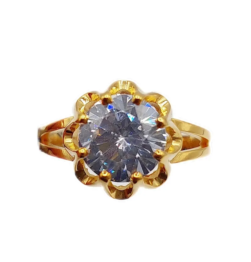 انگشتر طلا زرد موزونایت