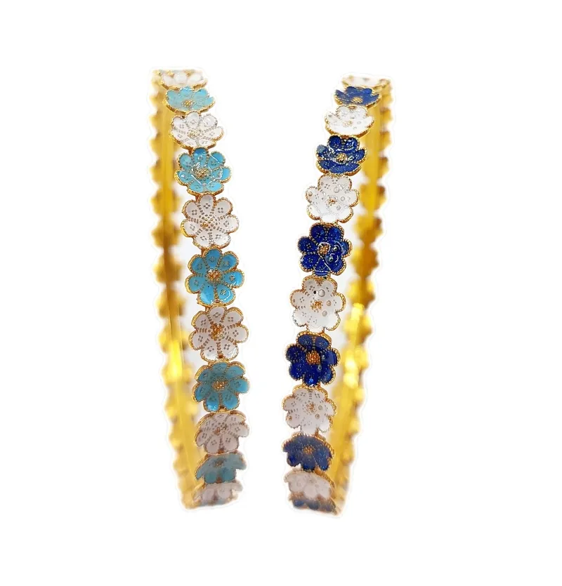 النگو طلا زرد مدل گل