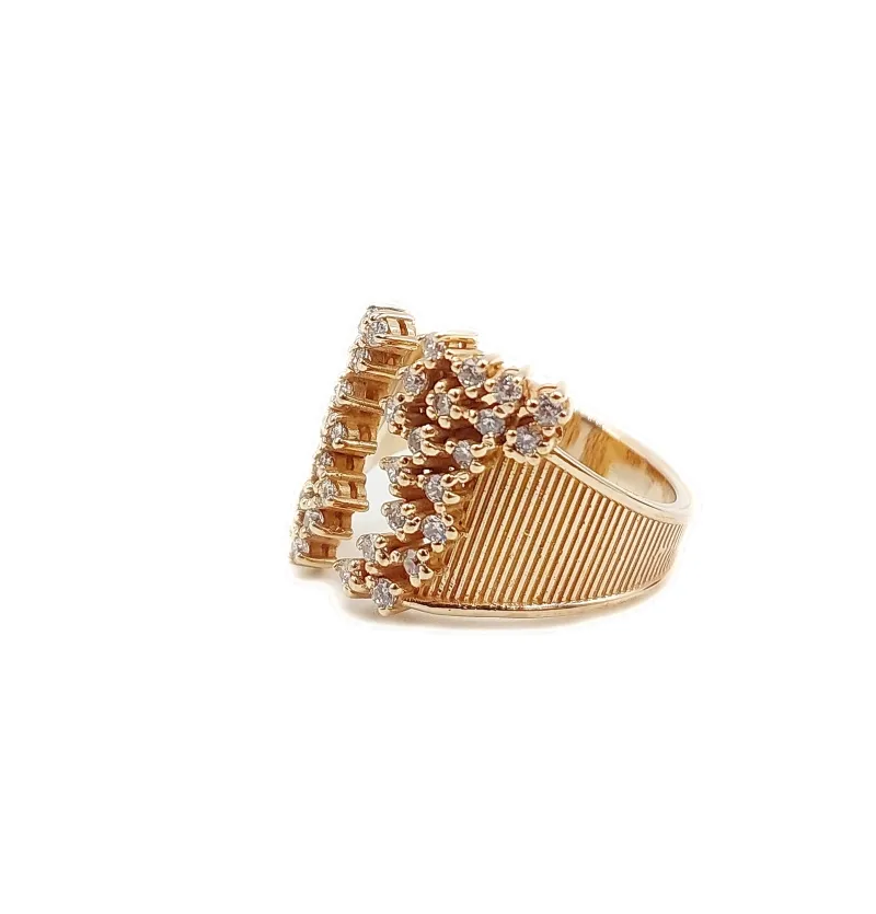 انگشتر طلا زرد مدل زرند