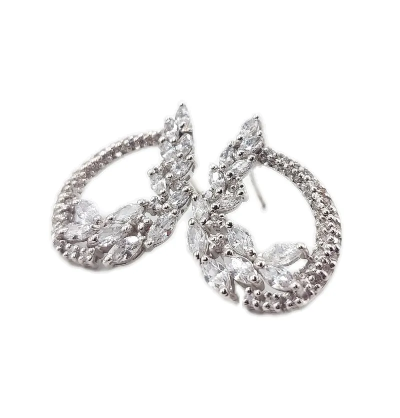 گوشواره مارکیز طلا سفید