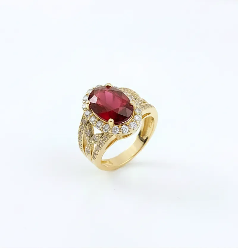 انگشتر یاقوت قرمز مدل طرح مارکیز
