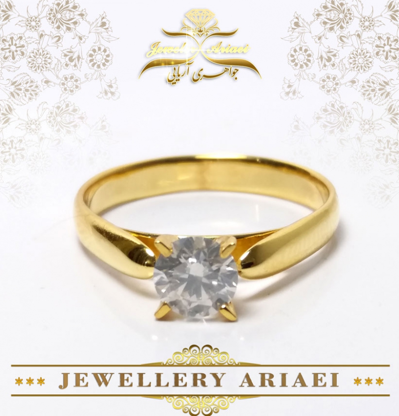 انگشتر سولیتر یاقوت سفید