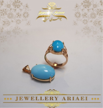 نیم ست طلا فیروزه