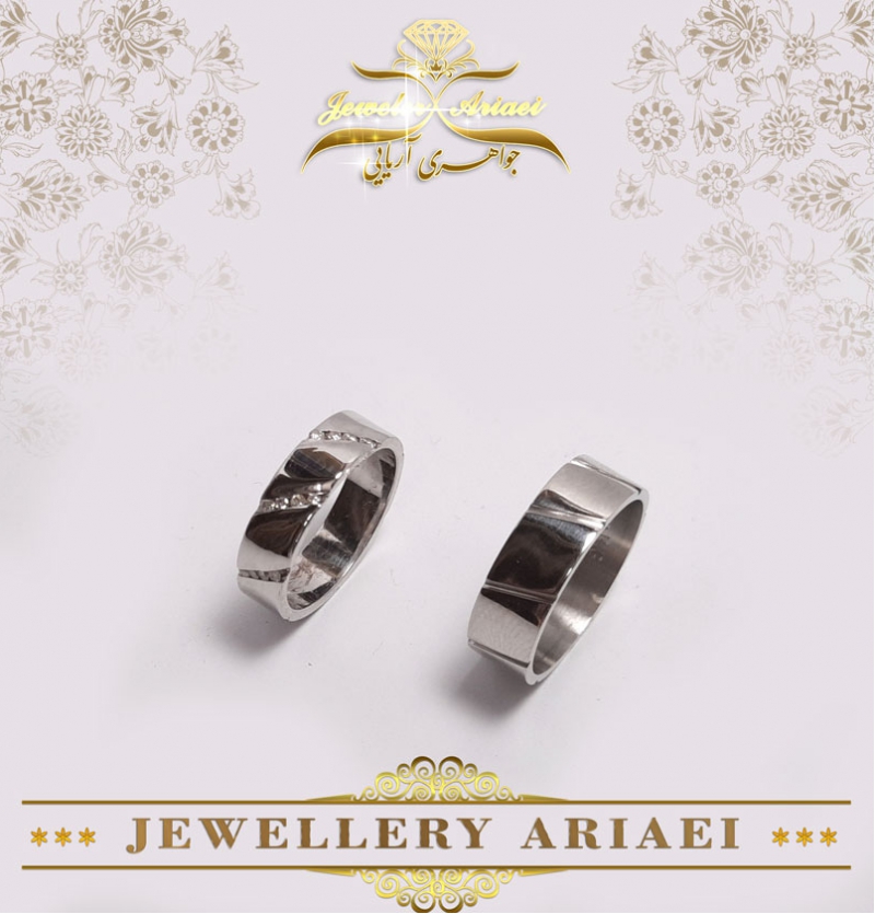 حلقه پلاتین و طلای سفید