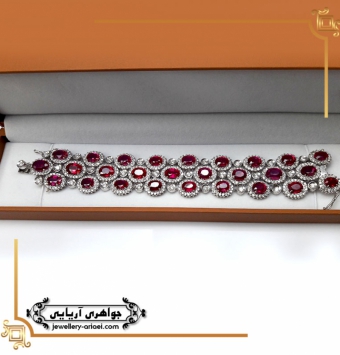دستبند یاقوت و برلیان کد 240