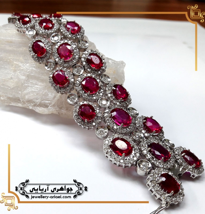دستبند جواهر مدل شکوفه کد 240