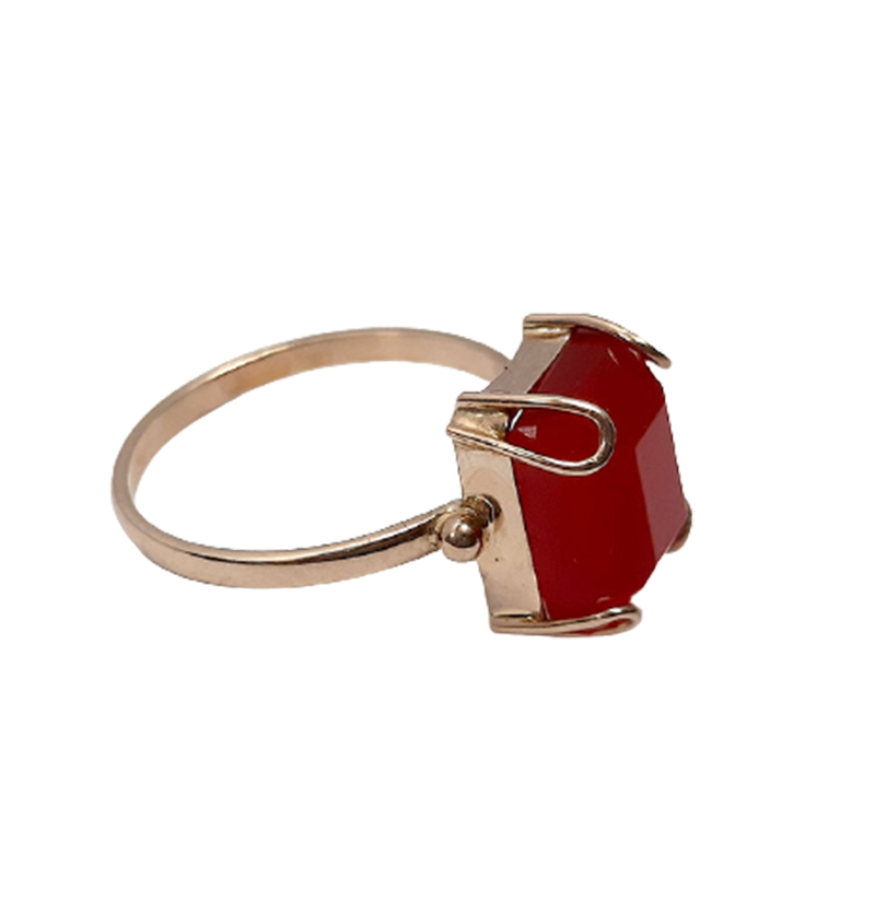 انگشتر طلا عقیق یمنی زنانه