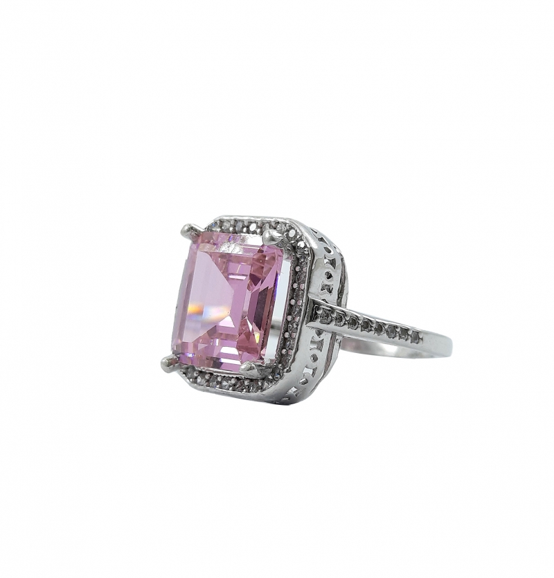 نیم ست نقره با رز توپاز