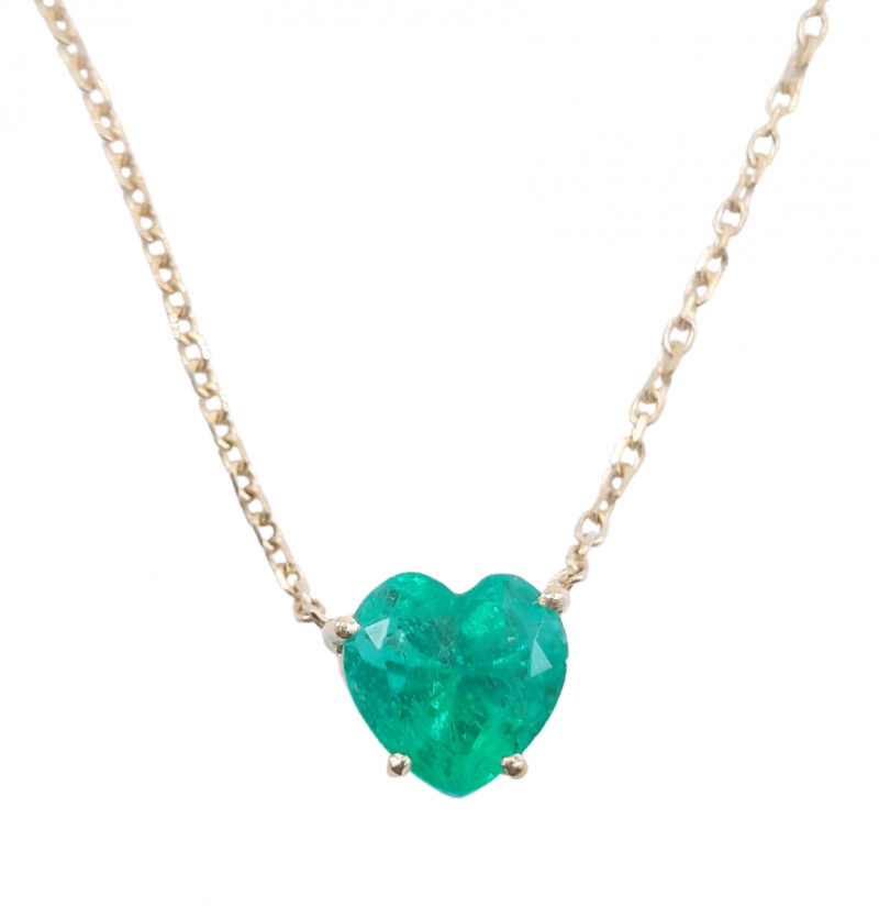 مدال طلا زنانه زمرد طبیعی