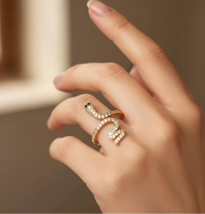 انگشتر مار طلا